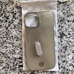 Loopy sparkle champagne iPhone 15 case